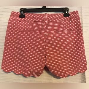 Ann Taylor Signature Polka Dot Pink & White Scalloped Shorts - 2